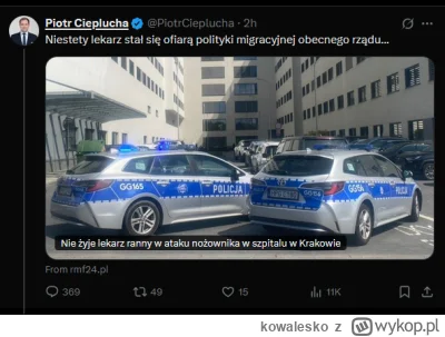 kowalesko - #polityka pisior wyciera sobie mordę kolejną tragedią i próbuje z niej zr...