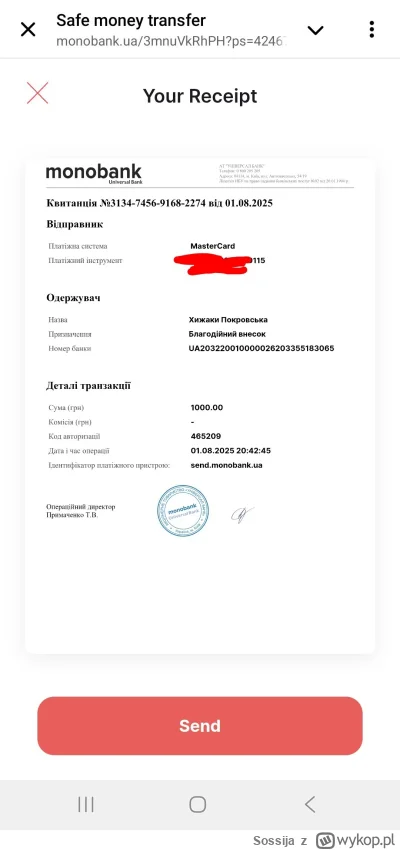 Sossija - @dariusz44: ode mnie 1000 uah (ok. 89 pln) na obronę Pokrowska. Link od but...