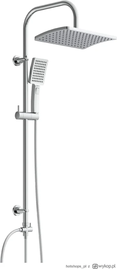 hotshops_pl - SCHÜTTE Mallorca – zestaw prysznicowy z deszczownicą i regulacją wysoko...