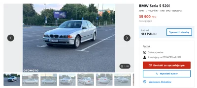 Volantie - Co myślicie o tym bmw ? 
97', ale tylko niecałe 80 tysięcy przebiegu. Spra...