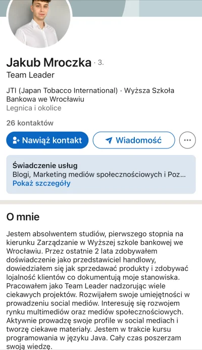 Bujak - @Wojko: @heheszka2 żeby nie być gołosłownym, screeny z jego linkedin