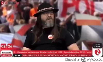 Cinoski - Pragnę przypomnieć, że wśród osób głośno popierających Grzegorza Brauna jes...