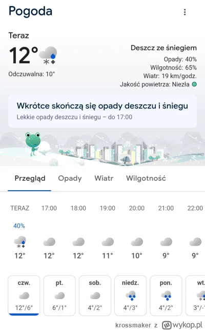 krossmaker - #pogoda 
Za Tuska to nawet przy +12 st C pada śnieg! ( ͡~ ͜ʖ ͡°)