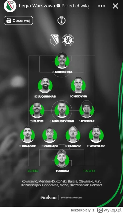 leszekbialy - #mecz jest i skład
