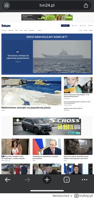 Nie4tzsche4 - @malin90: bo TVN 24 wygląda tak, wersja deskoptowa. Więc ten „wielki” b...