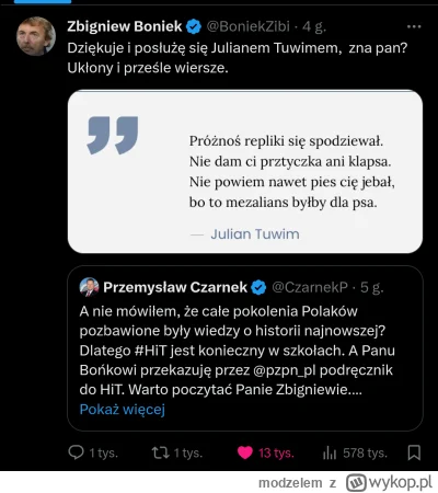 modzelem - #polska #polityka #bekazpisu #bekazpodludzi
Zbyszek  twardo z pisem