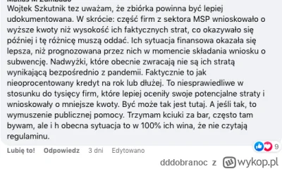 dddobranoc - ciekawy komentarz na fanpage (ponoc szybko znikaja)