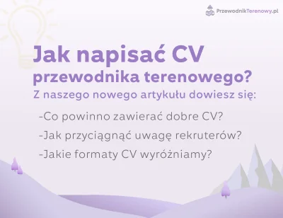 ZarabianieNaWakacjach-pl - Jak napisać CV przewodnika terenowego? – poradnik
Poszukiw...