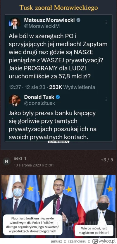 januszzczarnolasu - #polityka #morawiecki #tusk #heheszki #memy #dowcipsurowowzbronio...