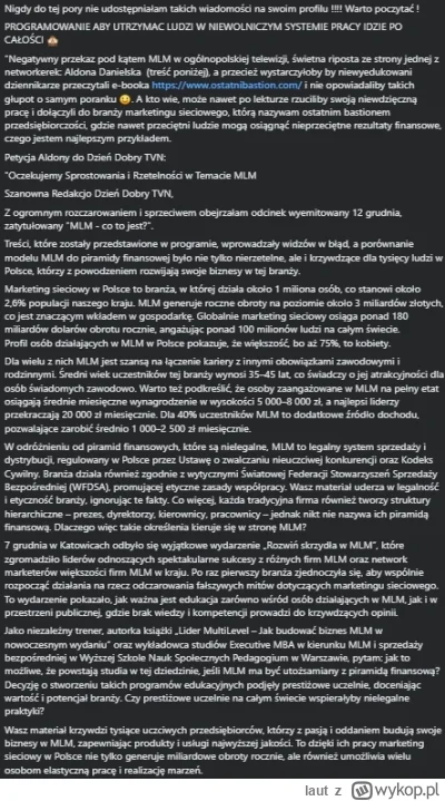 laut - #frajerzyzmlm #mlm

Polecam petycję ( ͡º ͜ʖ͡º)

https://www.facebook.com/lidia...