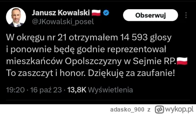adasko_900 - Niestety Opolskie zawiodło ( ͡° ʖ̯ ͡°) 
#wybory #bekazpisu