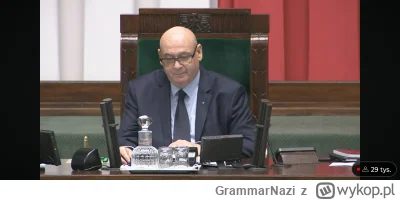 GrammarNazi - #sejm o boże, niby Szymon taki wyluzowany, ale stres go zjada i od wczo...