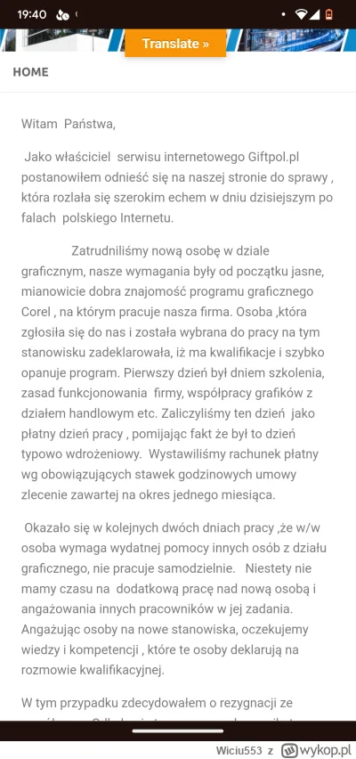 Wiciu553 - XD nawet na stronie firmy Janusz już płacze

#januszebiznesu #giftpol #afe...