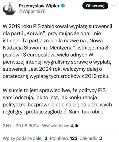 Gours - Oczywiście Wipler twierdzi, że odebranie PiSowi subwencji jest bezprawne xD W...