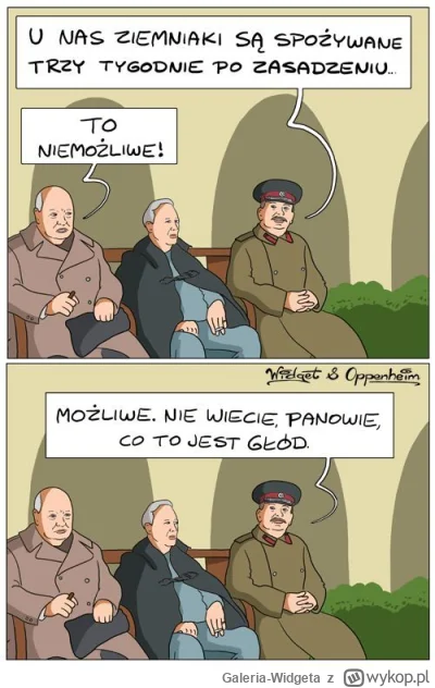 Galeria-Widgeta - Rys. Widget

#historia #stalin #churchill #jedzenie #warzywa #komik...