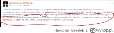 Hieronim_Berelek - @Aquamen: ty to się weź zacznij zajmować swoimi problemami, zamias...