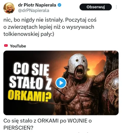 Mjj48003 - Doktorka dalej boli wielki Tolkien ( ͡° ͜ʖ ͡°)

#napierala #bestiazewschod...