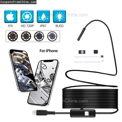 n____S - ❗ Endoscope Camera iOS with Light 1m
〽️ Cena: 6.93 USD (dotąd najniższa w hi...