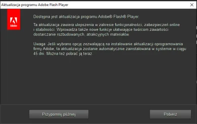 mentari - Jak pozbyć się tego dziadostwa? Adobe Flash Player wyłączony już dawno, a m...