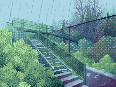 GARN - #pixelart #gif autor: Ryan Haight | crossing | Software Used: Aseprite