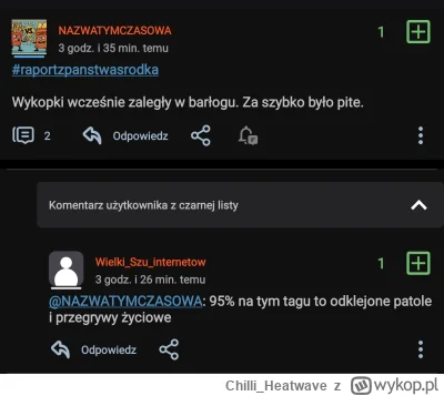 Chilli_Heatwave - @NAZWATYMCZASOWA 

Dziwnym trafem znów szybko sobie odpisaliscie 

...