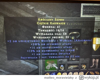 matteo_moravietzky - #d2r #diablo2 Przypominajka, że warto podnosić rare rękawice