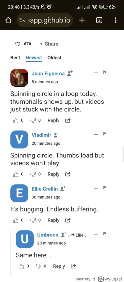 Nekrotyl - @puniek ale widzę że na ich oficjalnej stronie też ludzie zgłaszają ten pr...