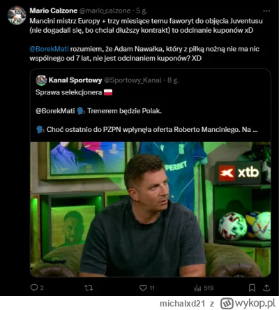 michalxd21 - Wielki taktyk Kulesza wziął zobaczył CV Manciniego, podrapał się po głow...