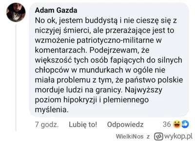 WielkiNos - @Gilgamesz69 tam jest więcej ludzi, którzy podobne rzeczy wypisują.