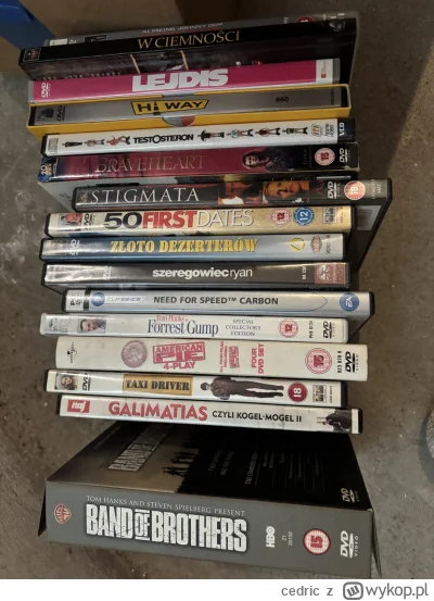 cedric - @Miteora @kamileon25  oddam mireczku za dobry trunek :) 
Filmy z pierwszego ...