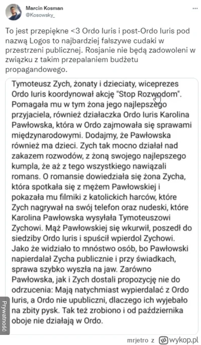 mrjetro - Małżonka pana wicemarszałka (wymawiać z czcią) tyż jest z Ordo Iurus.
.