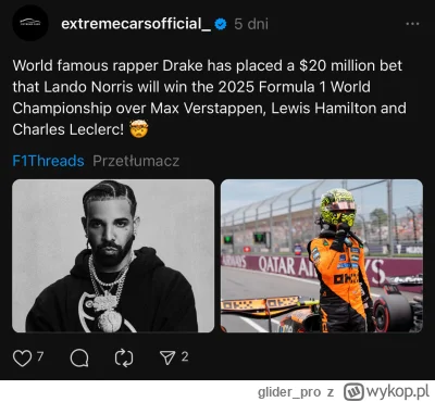 glider_pro - A mógł postawić na Sir Lewisa to się zachciało kombinowania

#f1