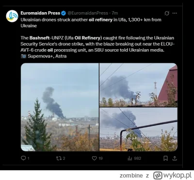 zombine - Mili państwo, rafineria w oddalonej o jakieś 1400 km Ufie została porażona ...