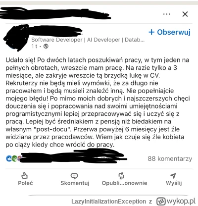 LazyInitializationException - Potężny programista i AI Developer szukał 2 lata pracy....