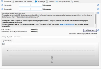 Rafi66 - @Rafi66: CrystalDiskInfo mi go nawet nie wykrywa. HardDiskSentinel pokazuje ...