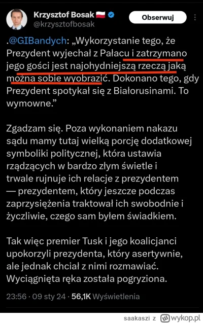 saakaszi - Bosak napisał więcej tweetow w obronie Wąsika i Kamińskiego niż niejeden z...