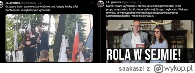 saakaszi - Justyna Socha i Marcin Rolna wystartują z list Konfederacji
Dobra robota k...