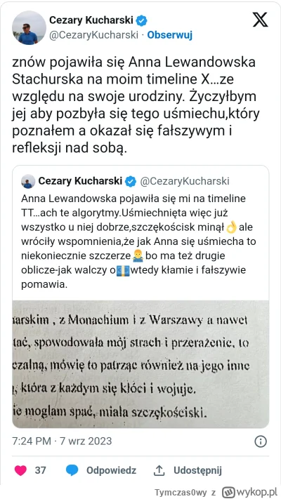 Tymczas0wy - Pan Cezary Kucharski to jest jednak prawdziwy CHAD.

#mecz #lewandowska ...