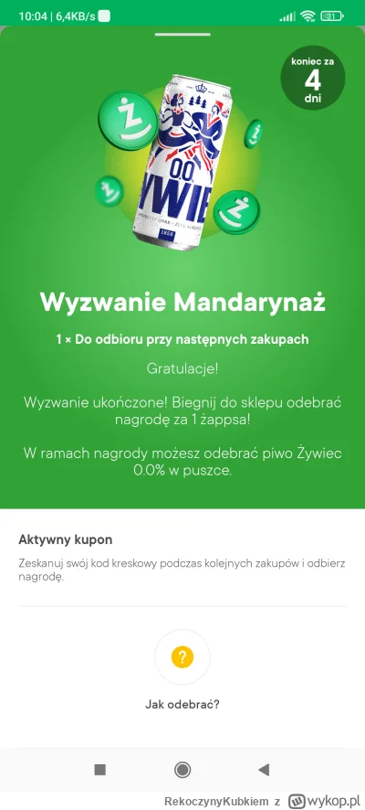 RekoczynyKubkiem - #zabka W apce było wyzwanie na te nowe smakowe piwa żywca, że jak ...