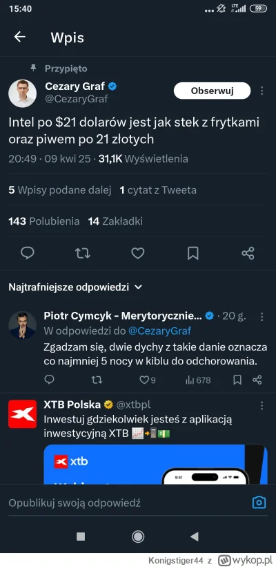 Konigstiger44 - #gielda Taki wasz obraz z tym Intelem xd