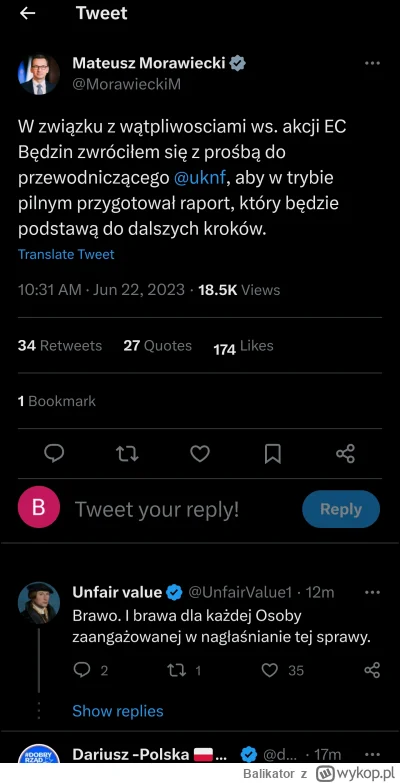 Balikator - #gielda
Uuu, najwyższy zareagował ( ͡° ͜ʖ ͡°)