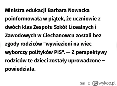 Sin- - Polityczni desperaci z PiSu nawet dzieci nie oszczędzą.

Źródło: https://www.o...