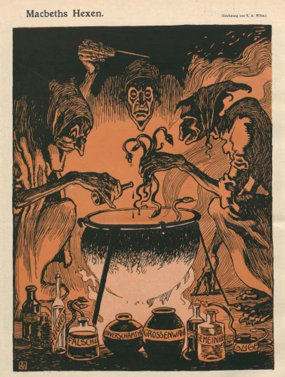 GARN - #sztuka #art #ilustracja autor: Karl Alexander Wilke (1879-1954) | The Witches...