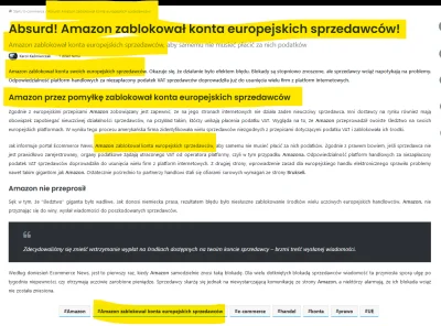 Rad-X - Amazon zablokował konta europejskich sprzedawców!