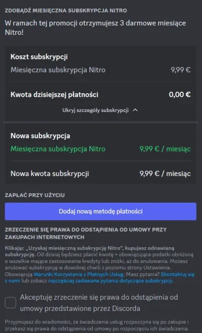 Marcinnx - >Zrzeczenie się prawa do odstąpienia od umowy
czyli biorąc 3 miesiące, mus...