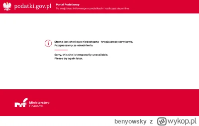 benyowsky - Do dziś jest termin na JPK VAT a tymczasem strona rządowa nie działa, bo ...