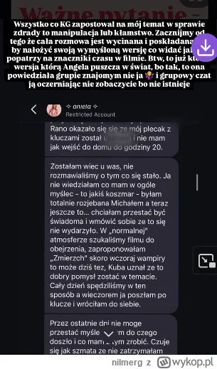 nilmerg - Aniela na koniec filmu Gonciarza o Kasi (yt): 
 A ja doskonale wiem, że pam...