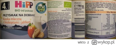 wkto - #listaproduktow
#daniegotowemale kaszka mleczna z biszkoptami i jabłkami BIO H...