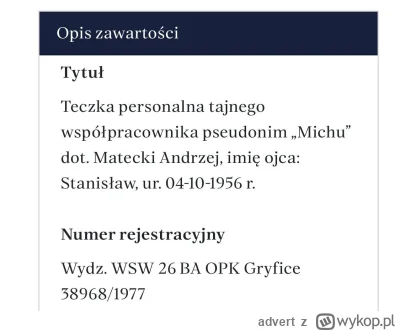 advert - Ale kto jest zaskoczony? Jak ktoś ma w sobie krew donosicieli, to kim innym ...
