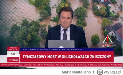 MarianoaItaliano - No dzisiaj też na TVP Info o powodzi opowiada pan Szeląg, jedyny c...